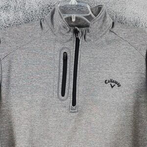 Callaway Sweatshirt Mens XL Gray Heathered Performance 1/4 Zip Pullover Golf
